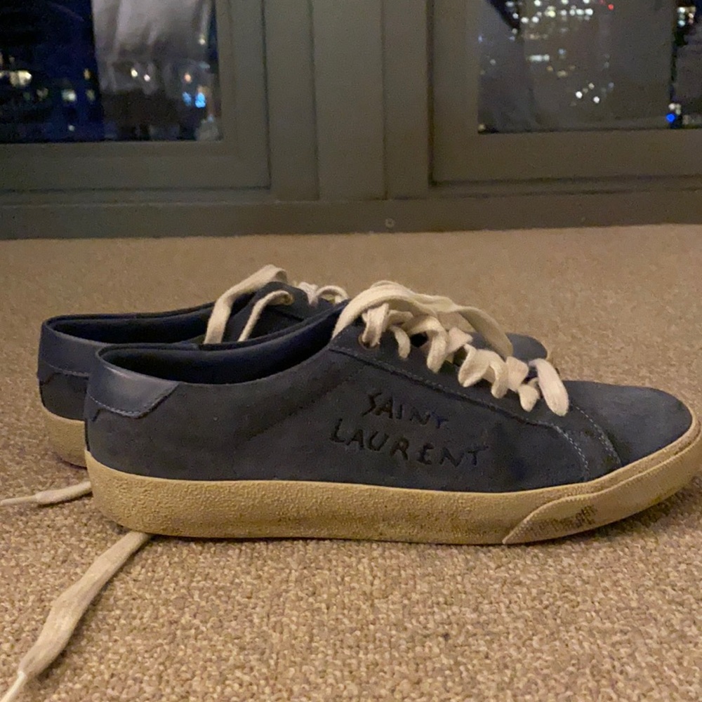 classic blue Saint Laurent sneakers